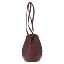 CARTIER Must Line Shoulder Bag Leather Bordeaux Gold Auth BA7848-2