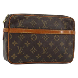 LOUIS VUITTON Monogram Compiegne 23 Clutch Bag M51847 LV Auth BA7865