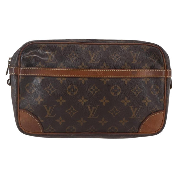 LOUIS VUITTON Monogram Compiegne 28 Clutch Bag M51845 LV Auth BA7866