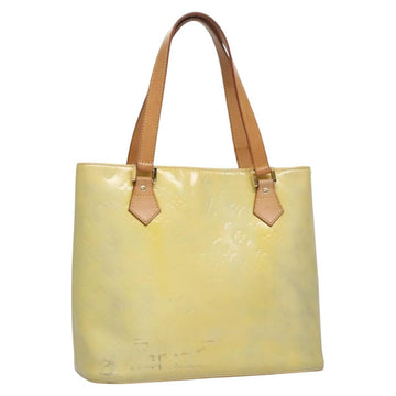 LOUIS VUITTON Monogram Vernis Houston Hand Bag Baby Blue M91005 LV Auth BA788