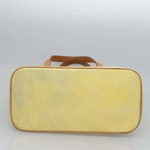 LOUIS VUITTON Monogram Vernis Houston Hand Bag Baby Blue M91005 LV Auth BA788