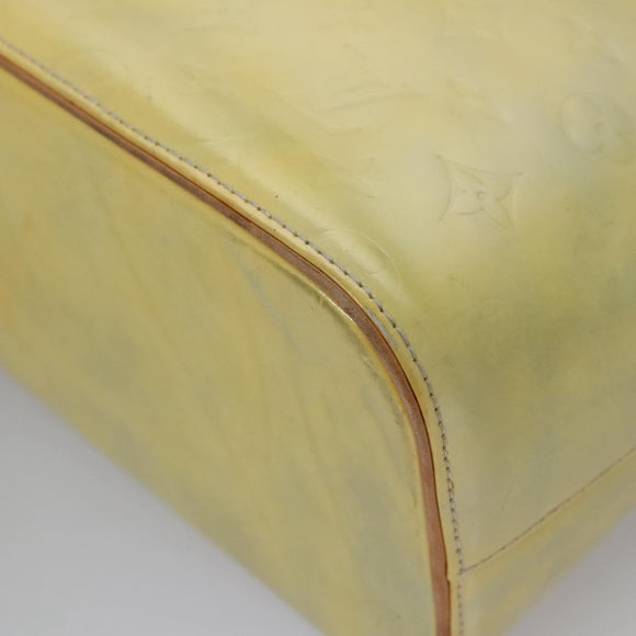 LOUIS VUITTON Monogram Vernis Houston Hand Bag Baby Blue M91005 LV Auth BA788