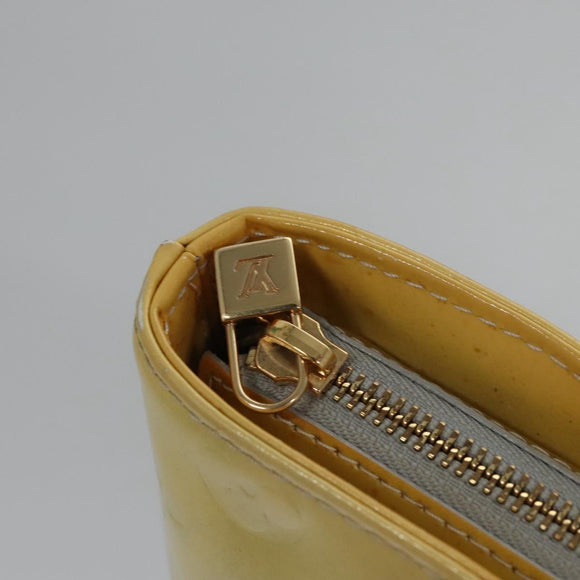 LOUIS VUITTON Monogram Vernis Houston Hand Bag Baby Blue M91005 LV Auth BA788