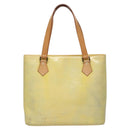 LOUIS VUITTON Monogram Vernis Houston Hand Bag Baby Blue M91005 LV Auth BA788-2