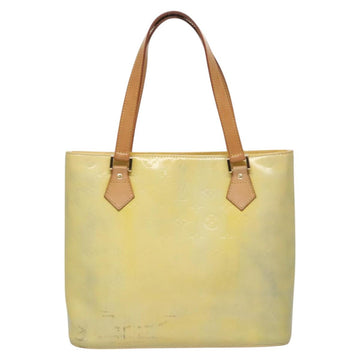 LOUIS VUITTON Monogram Vernis Houston Hand Bag Baby Blue M91005 LV Auth BA788 - 0