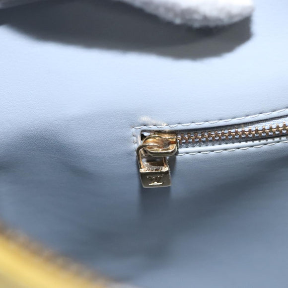 LOUIS VUITTON Monogram Vernis Houston Hand Bag Baby Blue M91005 LV Auth BA788