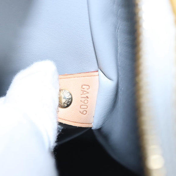 LOUIS VUITTON Monogram Vernis Houston Hand Bag Baby Blue M91005 LV Auth BA788