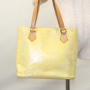 LOUIS VUITTON Monogram Vernis Houston Hand Bag Baby Blue M91005 LV Auth BA788-25