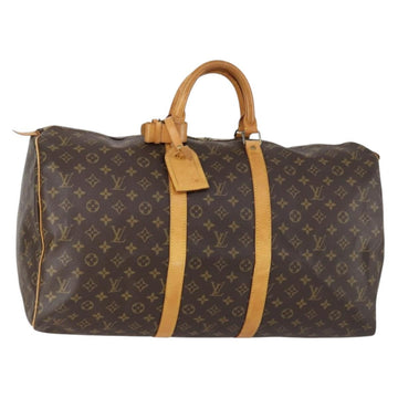 LOUIS VUITTON Monogram Keepall 55 Boston Bag M41424 LV Auth BA7893