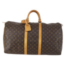 LOUIS VUITTON Monogram Keepall 55 Boston Bag M41424 LV Auth BA7893-13