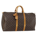 LOUIS VUITTON Monogram Keepall 55 Boston Bag M41424 LV Auth BA7894-1