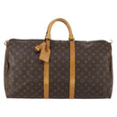 LOUIS VUITTON Monogram Keepall 55 Boston Bag M41424 LV Auth BA7894-13