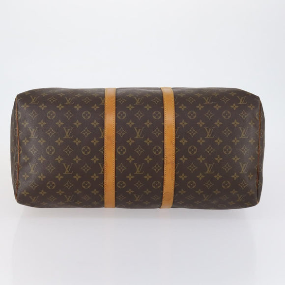 LOUIS VUITTON Monogram Keepall 55 Boston Bag M41424 LV Auth BA7894