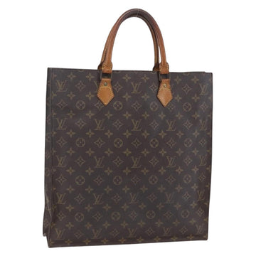 LOUIS VUITTON Monogram Sac Plat Hand Bag M51140 LV Auth BA7898