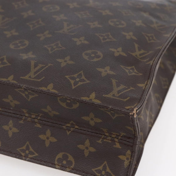 LOUIS VUITTON Monogram Sac Plat Hand Bag M51140 LV Auth BA7898