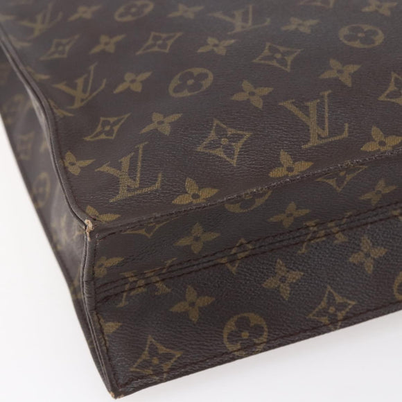 LOUIS VUITTON Monogram Sac Plat Hand Bag M51140 LV Auth BA7898