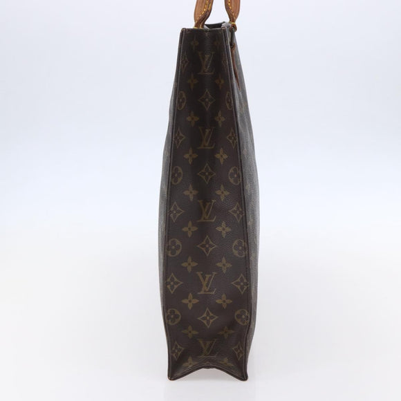 LOUIS VUITTON Monogram Sac Plat Hand Bag M51140 LV Auth BA7898