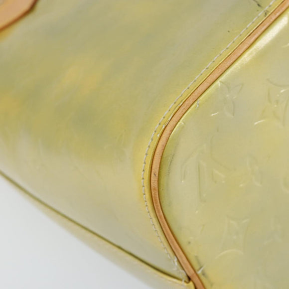 LOUIS VUITTON Monogram Vernis Houston Hand Bag Gris M91053 LV Auth BA7906