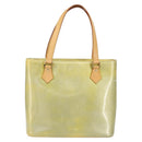 LOUIS VUITTON Monogram Vernis Houston Hand Bag Gris M91053 LV Auth BA7906-13