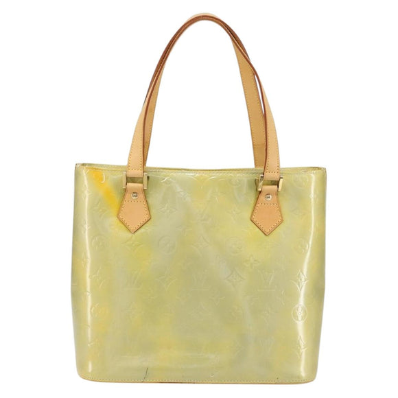 LOUIS VUITTON Monogram Vernis Houston Hand Bag Gris M91053 LV Auth BA7906