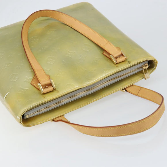 LOUIS VUITTON Monogram Vernis Houston Hand Bag Gris M91053 LV Auth BA7906