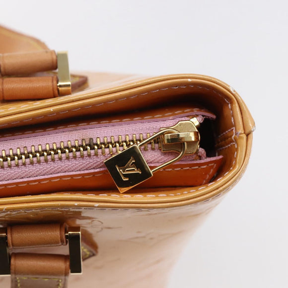 LOUIS VUITTON Monogram Vernis Houston Bag Marshmallow Pink M91302 LV Auth BA7907