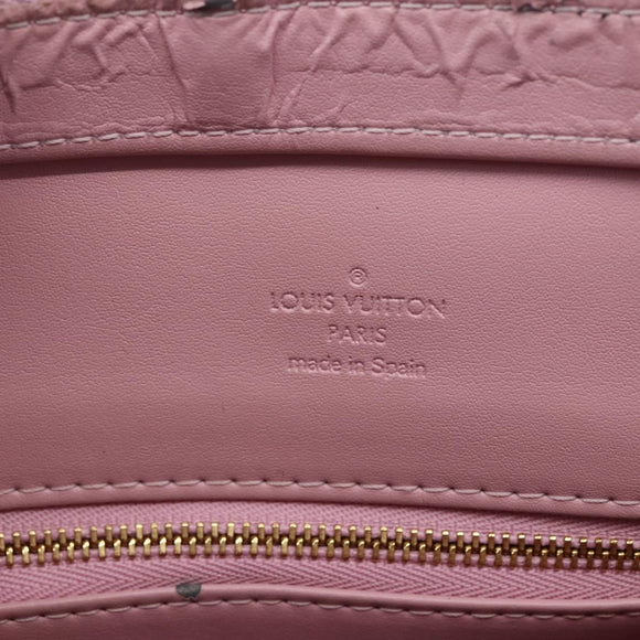 LOUIS VUITTON Monogram Vernis Houston Bag Marshmallow Pink M91302 LV Auth BA7907