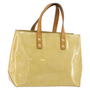 LOUIS VUITTON Monogram Vernis Reade PM Hand Bag Beige M91334 LV Auth BA7912-1