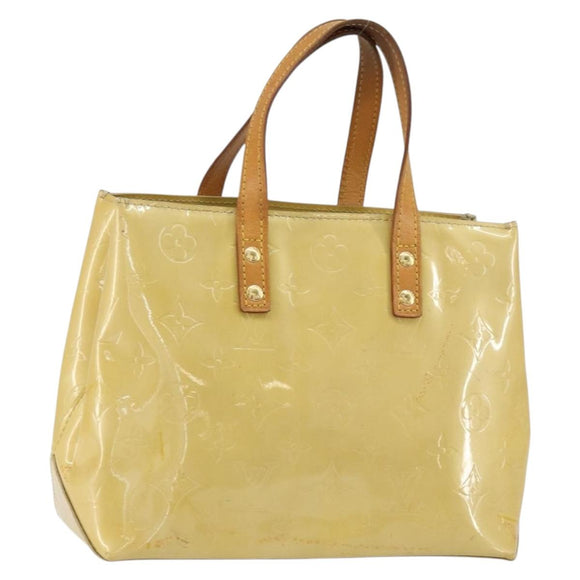 LOUIS VUITTON Monogram Vernis Reade PM Hand Bag Beige M91334 LV Auth BA7912