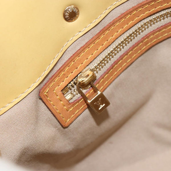 LOUIS VUITTON Monogram Vernis Reade PM Hand Bag Beige M91334 LV Auth BA7912