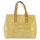 LOUIS VUITTON Monogram Vernis Reade PM Hand Bag Beige M91334 LV Auth BA7912-2
