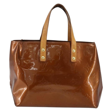 LOUIS VUITTON Monogram Vernis Reade PM Hand Bag Bronze M91146 LV Auth BA7913 - 0