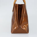LOUIS VUITTON Monogram Vernis Reade PM Hand Bag Bronze M91146 LV Auth BA7913-3