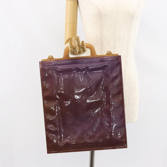 LOUIS VUITTON Monogram Vernis Stanton Tote Bag Purple Viole M91079 Auth BA7915