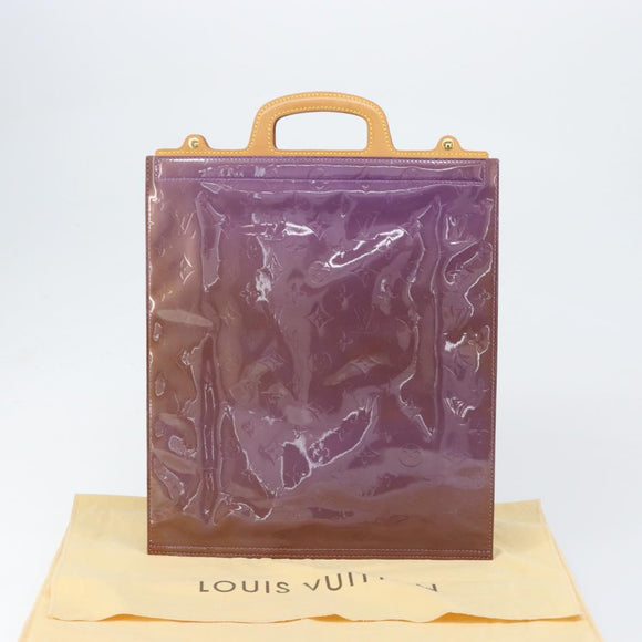 LOUIS VUITTON Monogram Vernis Stanton Tote Bag Purple Viole M91079 Auth BA7915
