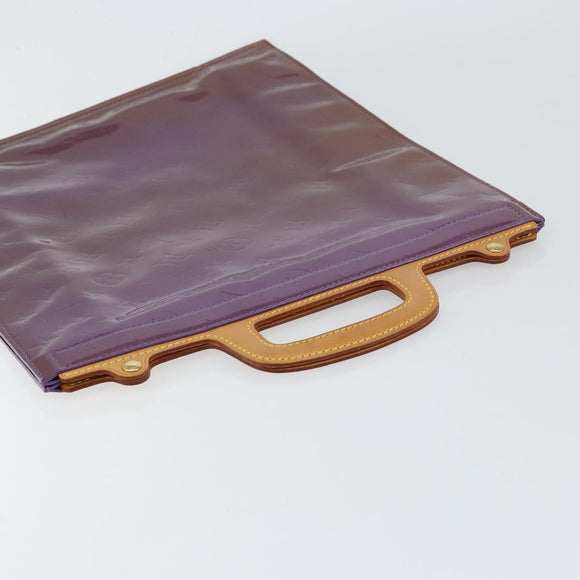 LOUIS VUITTON Monogram Vernis Stanton Tote Bag Purple Viole M91079 Auth BA7915