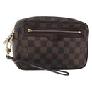 LOUIS VUITTON Damier Ebene Pochette Billets Macau Clutch Bag N61739 Auth BA7931-1