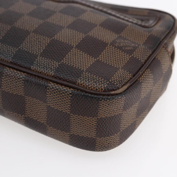 LOUIS VUITTON Damier Ebene Pochette Billets Macau Clutch Bag N61739 Auth BA7931