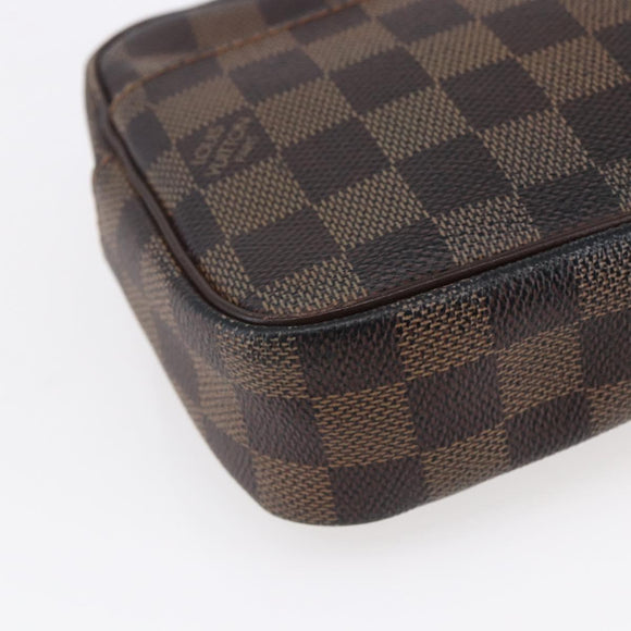 LOUIS VUITTON Damier Ebene Pochette Billets Macau Clutch Bag N61739 Auth BA7931