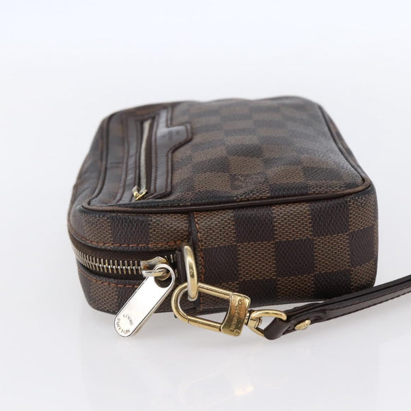 LOUIS VUITTON Damier Ebene Pochette Billets Macau Clutch Bag N61739 Auth BA7931