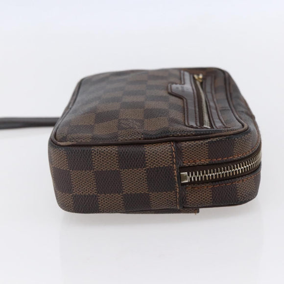 LOUIS VUITTON Damier Ebene Pochette Billets Macau Clutch Bag N61739 Auth BA7931