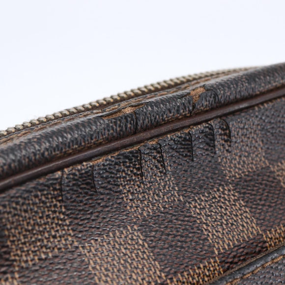 LOUIS VUITTON Damier Ebene Pochette Billets Macau Clutch Bag N61739 Auth BA7931