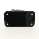 LOUIS VUITTON Monogram Vernis Lockit PM Tote Bag Beige Black M90251 Auth BA7933M-5