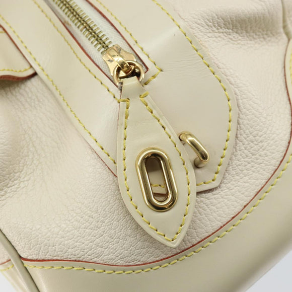 LOUIS VUITTON Suhari Luradiu Hand Bag White M95624 LV Auth BA7935