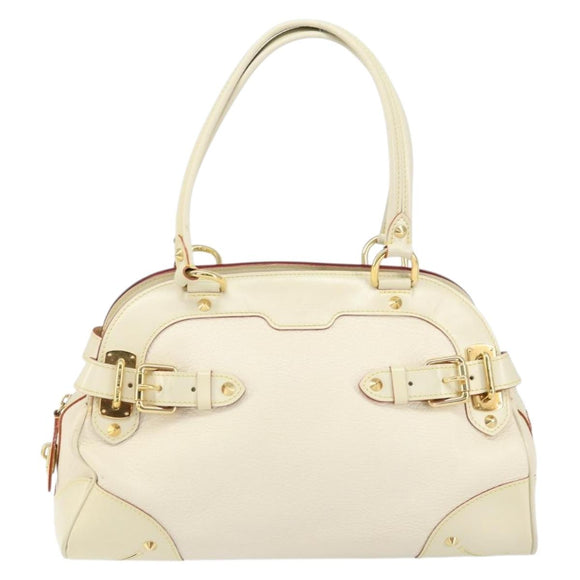 LOUIS VUITTON Suhari Luradiu Hand Bag White M95624 LV Auth BA7935