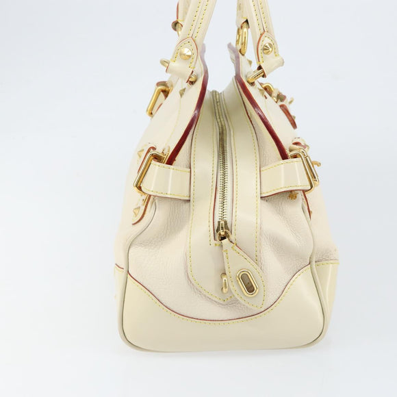 LOUIS VUITTON Suhari Luradiu Hand Bag White M95624 LV Auth BA7935