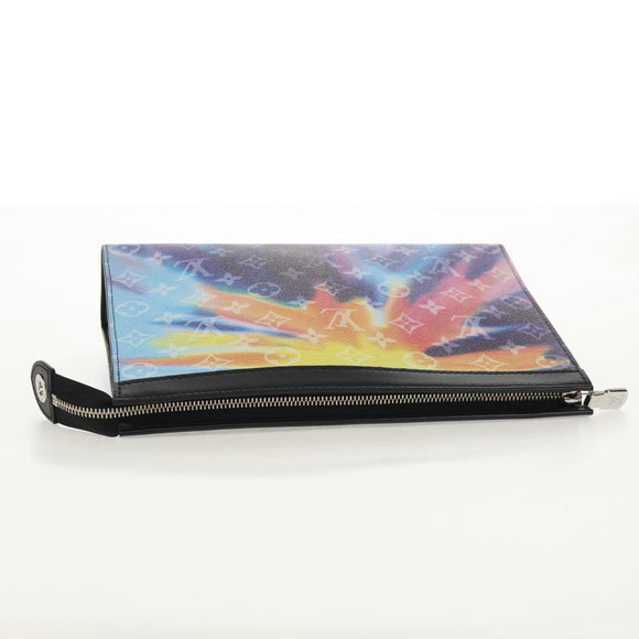 LOUIS VUITTON Monogram Sunset Pochette Voyage MM Clutch Bag M45941 Auth BA7937SAM