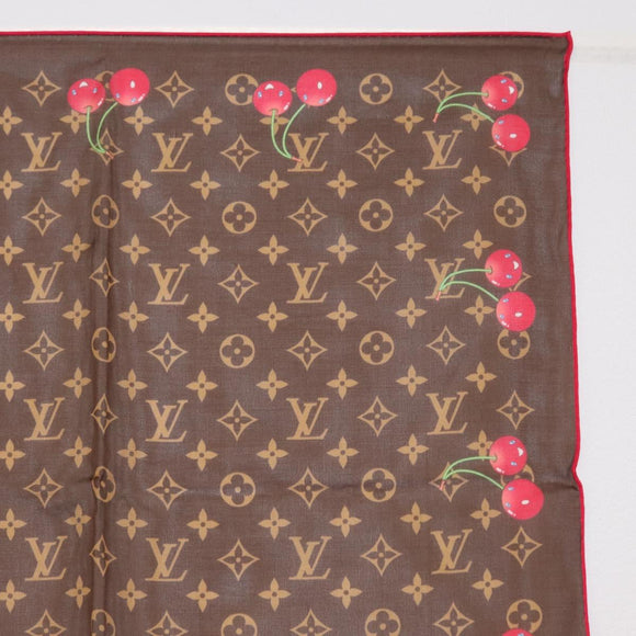 LOUIS VUITTON Monogram Cherry LVxTM Carre 55 Scarf M96090 LV Auth BA7938M