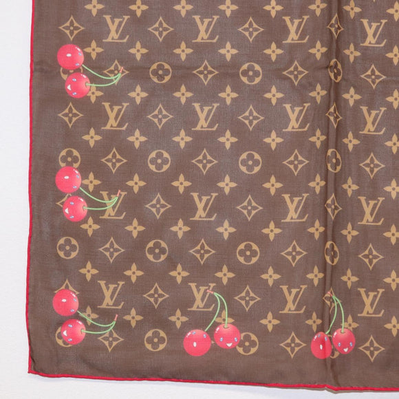 LOUIS VUITTON Monogram Cherry LVxTM Carre 55 Scarf M96090 LV Auth BA7938M