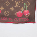LOUIS VUITTON Monogram Cherry LVxTM Carre 55 Scarf M96090 LV Auth BA7938M-6